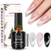 Beetles Gel Polish Galaxy Wish  Winter Nails - 15ML Christmas Silver Glitter Cat Eye Nail