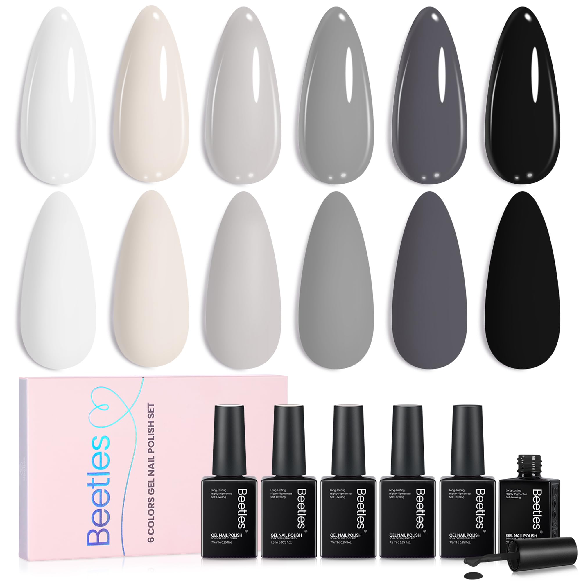 Prime High Gloss Shine -  6 Color Gel Nail Polish Kit