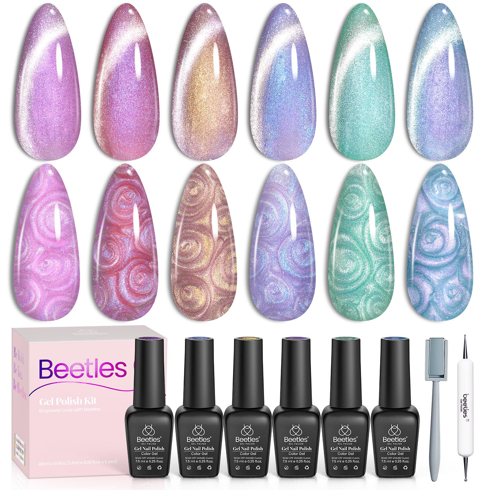 Magical Swirl | 6 Colors Gel Polish Set