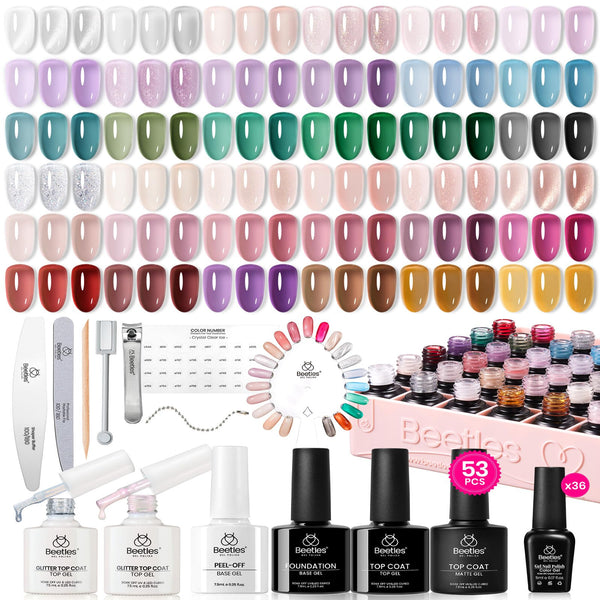 Crystal Ice Collection Valentine Nails- Jelly Cat Eye Glitter 36 Gel Colors Kits