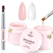 Beetles 9 IN 1 HEMA Free 2 Colors Hard Gel For Nail Extension & Nail with Flat Nail Brush High Hardness Nails