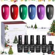 Beetles Gel Polish Vivid Noel Jelly - 6 Colors Christmas Nail Kit