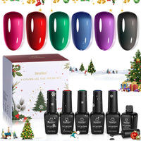 Beetles Gel Polish Vivid Noel Jelly - 6 Colors Christmas Nail Kit