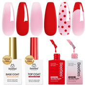Beetles French Tip Gel Polish - Dusky Rose with Base Coat Top Coat Hema Free