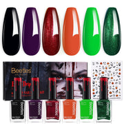 Beetles Halloween Nail Polish Set 6 Colors Quick Dry Regular Limited Edition Nail Polish