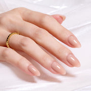 Beetles Short Almond Press On Nails Pink Nude Press Nails Gel Painted