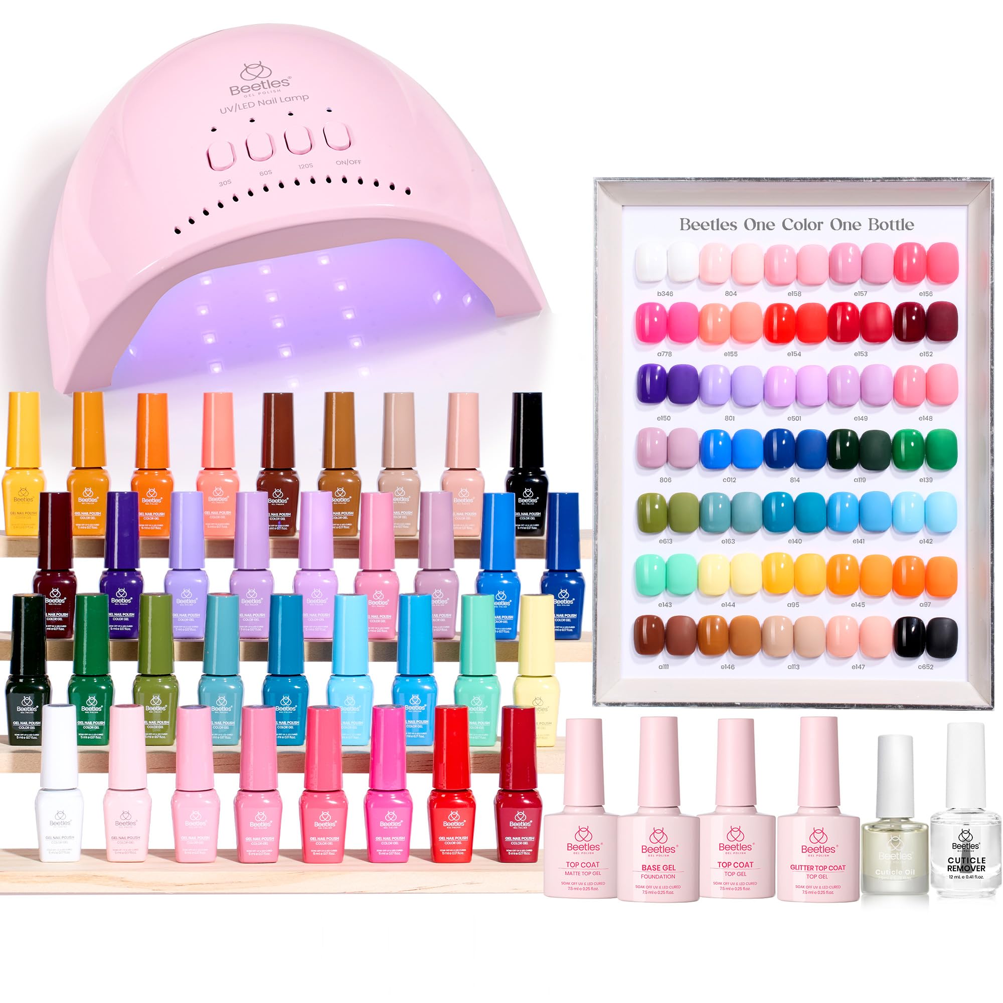(Total 68Pcs) 35 Colors Upgrade Colorful Bottle Gel Starter Kit - Mood Mosiac