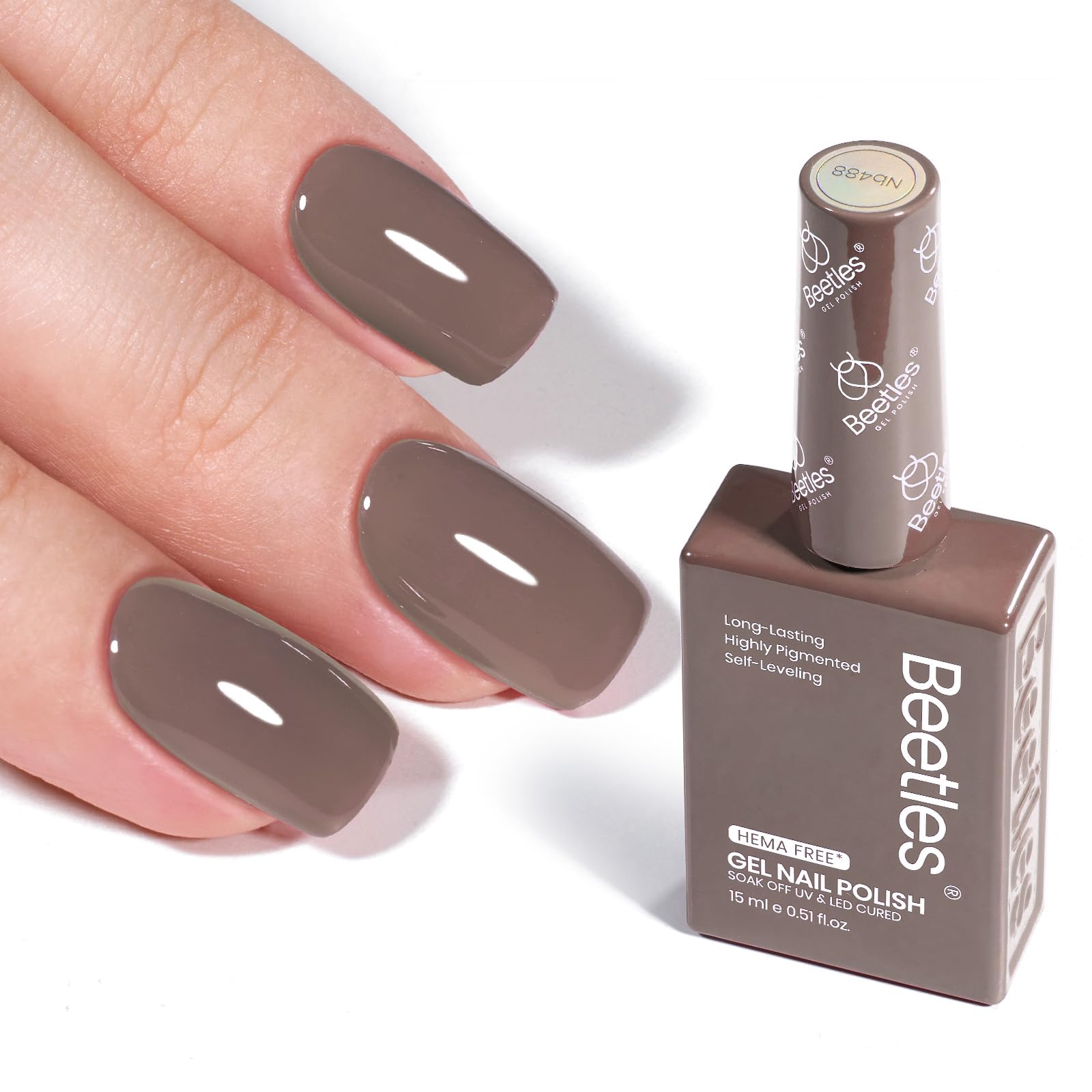 Hema - Free Latte Routine - 15ML Chocolate Brown Color Gel Nail Polish