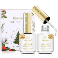Beetles Christmas Limited Gel Nail Glue 2PCS 9 In 1 Gel Nail Glue Kit