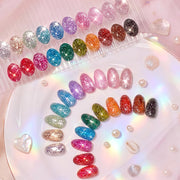 Beetles Glitter Gel Nail Polish Set Party Auras 20 Colors Sparkle and Diamond Shimmer Nail Art