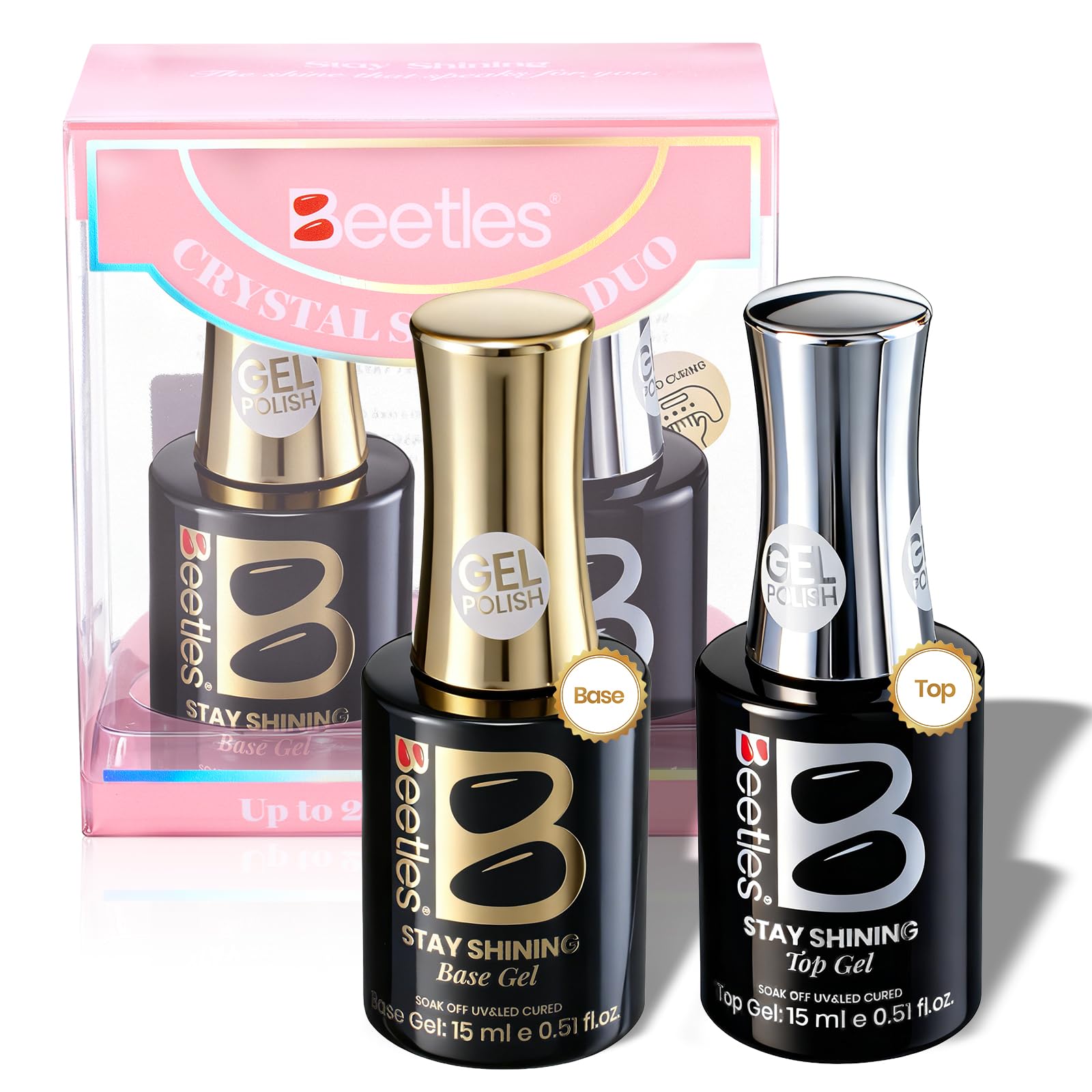 Beetles Base and Top Coat Set - Stay Shining Crystal Shield Duo