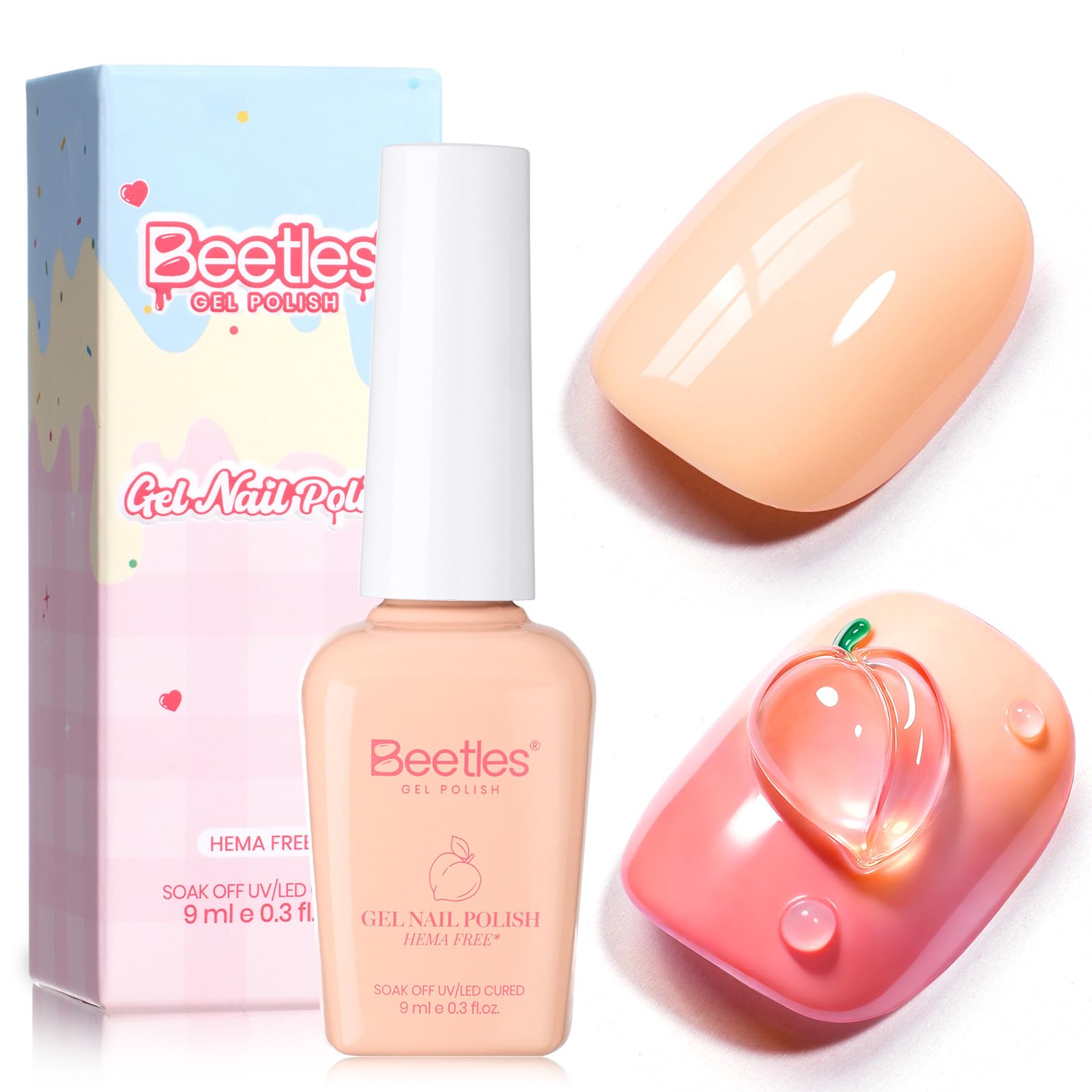Beetles Coral Gel Nail Polish - Spring Nails Sweetie Peach Pastel Orange Gel Nail Polish
