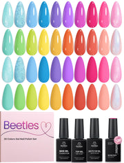 Beetles Tropical Bloom High Pigmented Colors 20 Colors Summer Gel Polish Set With Base Coat & Top Coat