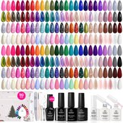 (Christmas Edition) Beetles Christmas Nails Kaleidoscope Gel Set - 100 Colors 119PCS with Storage Bag Gel Polish Set for All Season