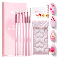 Beetles Valentines Nail Art Brushes 6pcs – Cherish Nail Art Tools Liner Brushes