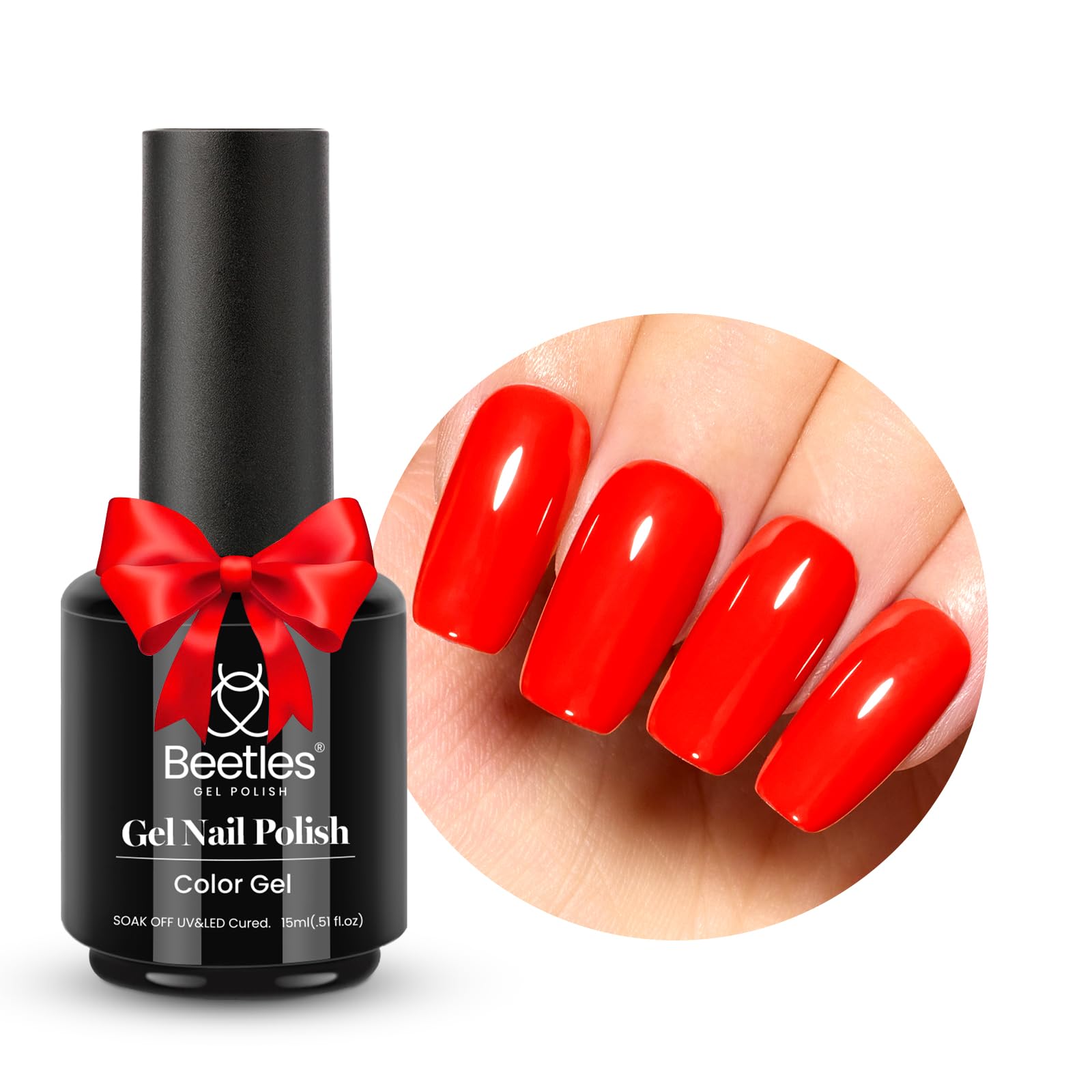 Beetles Bright Red Gel Nail Polish |15ml