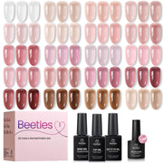 Translucent Tinted Crystal Finish 20 Colors Jelly Nude Nail Gel Nail Polish Set