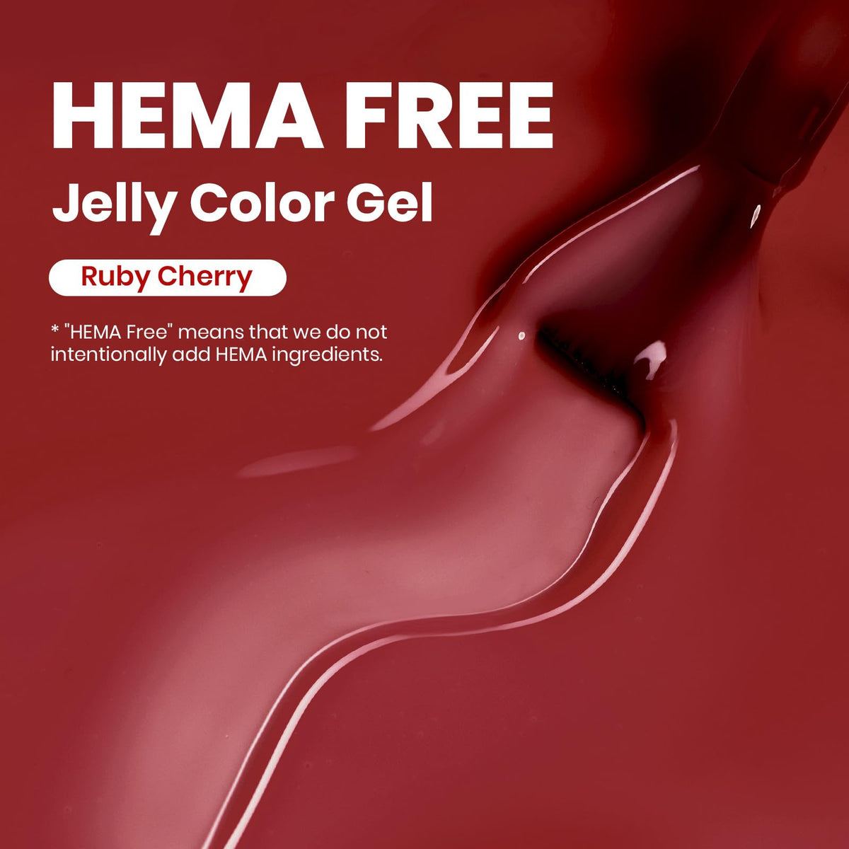 Beetles Ruby Cherry Jelly Red Gel Nail Polish 15ML Full Size Neutral Sheer
