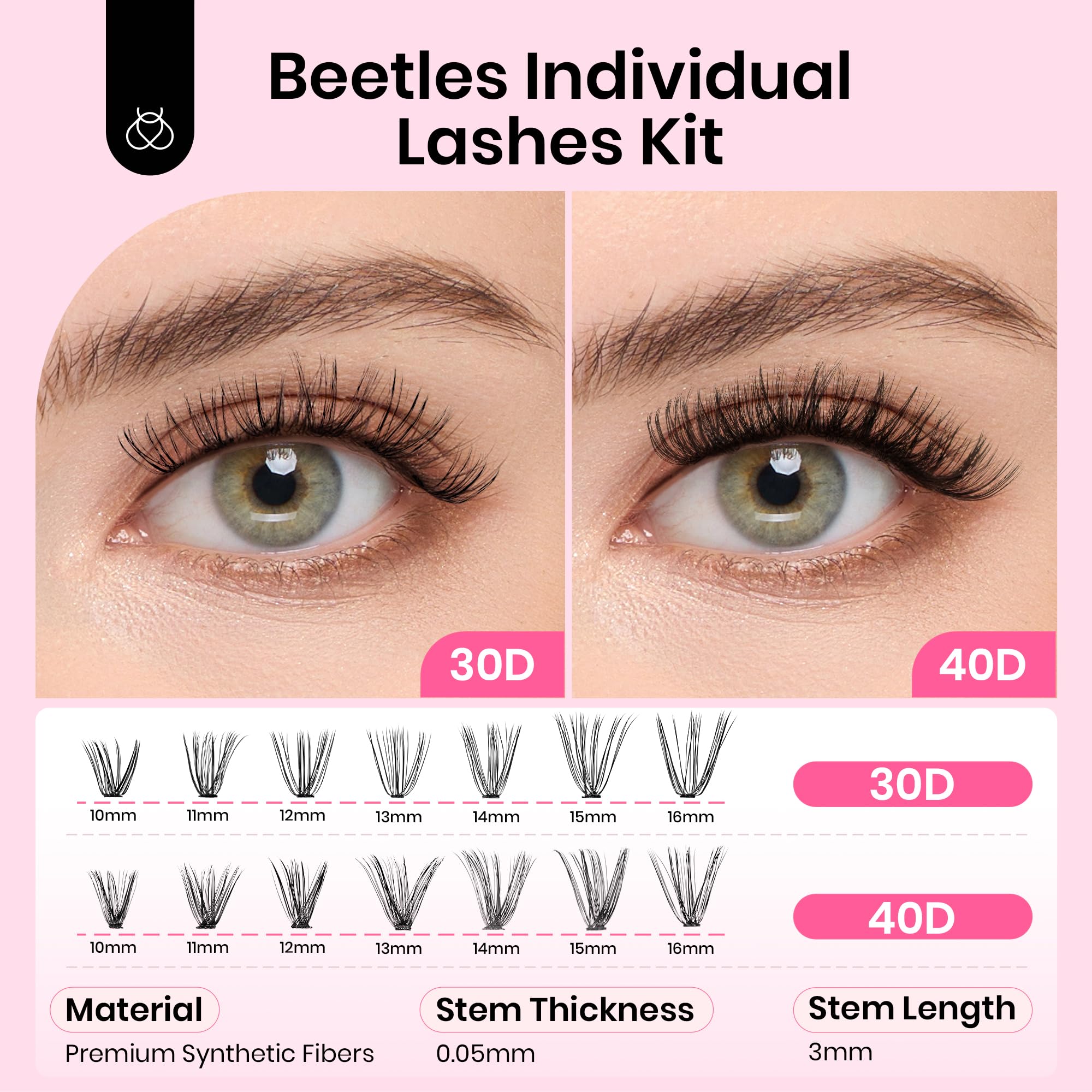 Individual Lashes Clusters 30D 40D Mixed Eyelash Clusters 280pcs