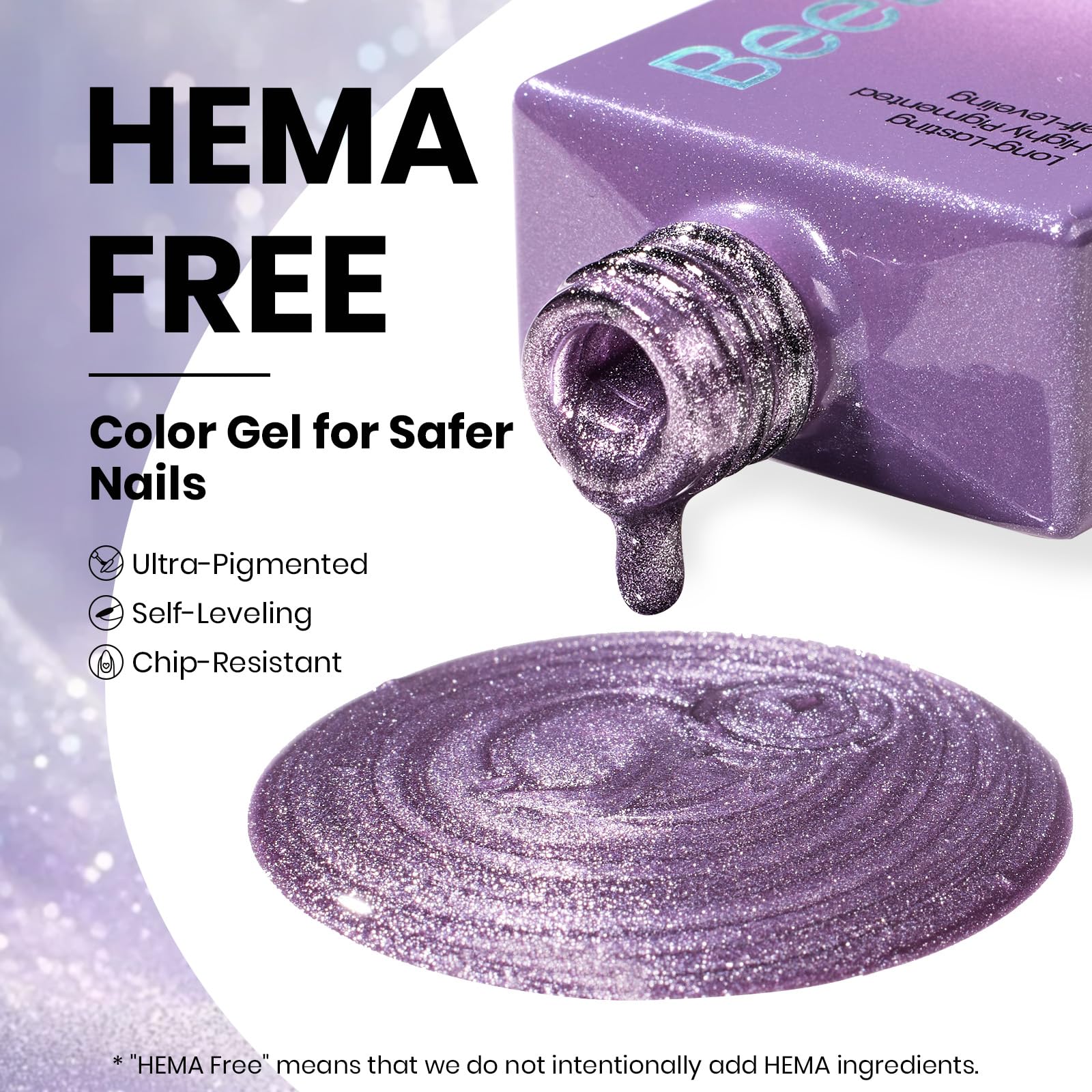 Beetles Twilight Muse Gel Nail Polish - 15ML Purple HEMA FREE Cat Eye Nail Polish