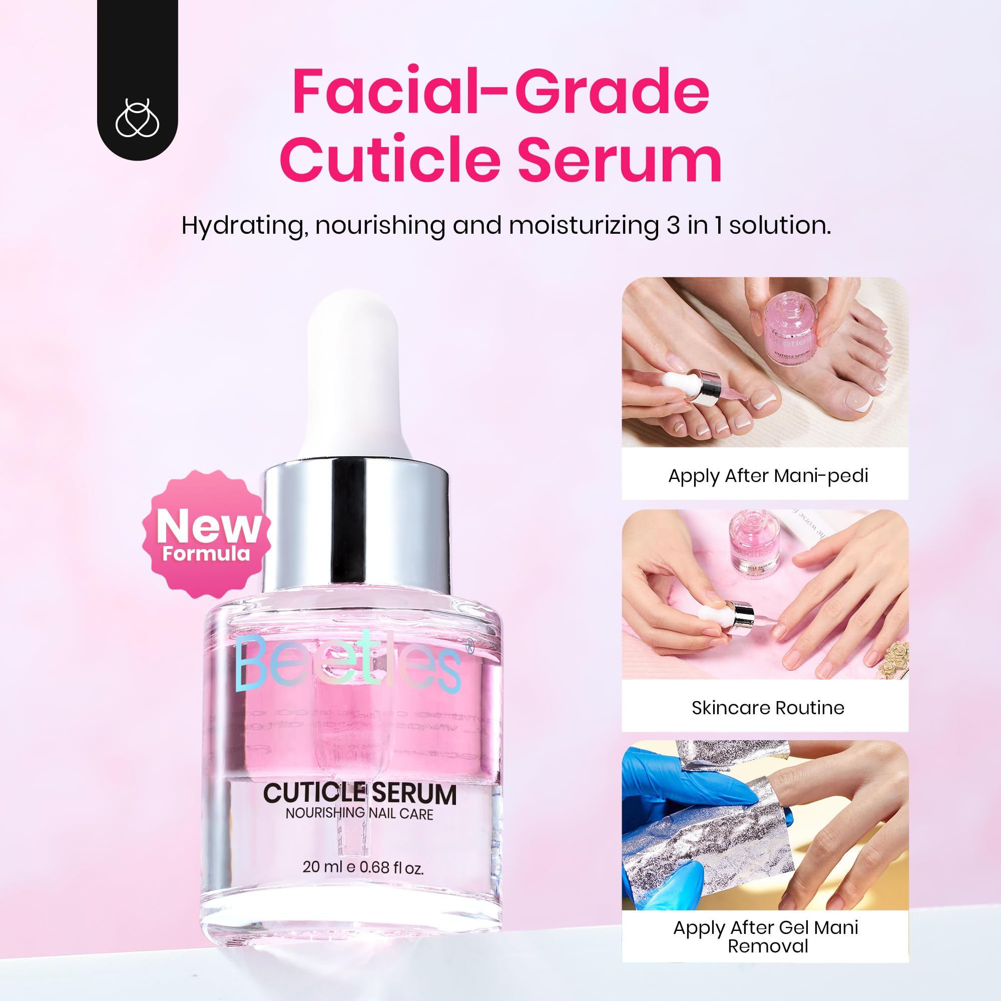 Beetles Cuticle Oil For Nails 20ml Nail Care Oil Stronger