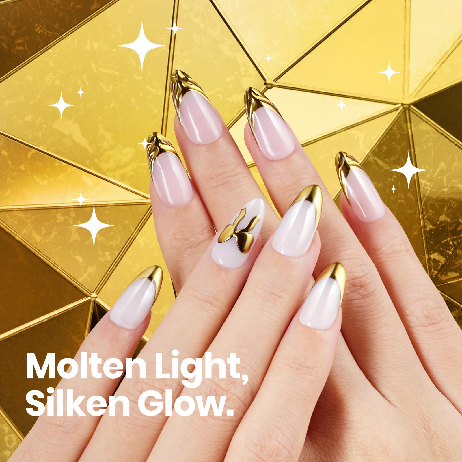 Beetles Gold Chrome Nail Powder Metallic Mirror Effect Chrome Powder