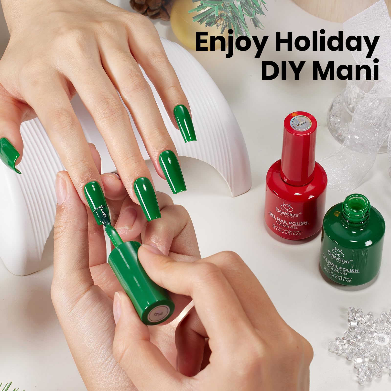 Beetles Gel Polish Prelude of Celebration - 15ML Red Green Classic Colors