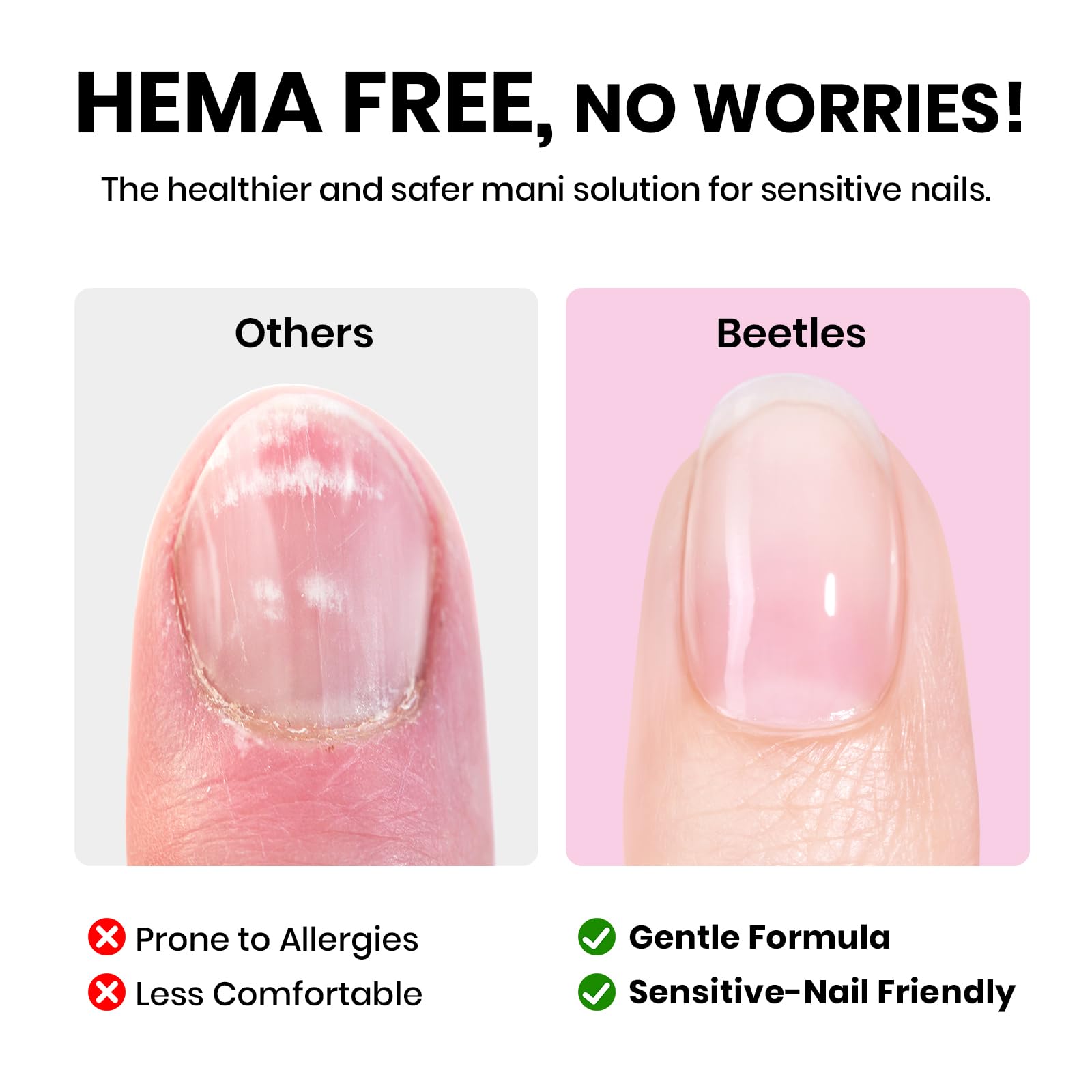 Beetles Hema Free Gel Top and Base Coat with Matte Top Coat Set