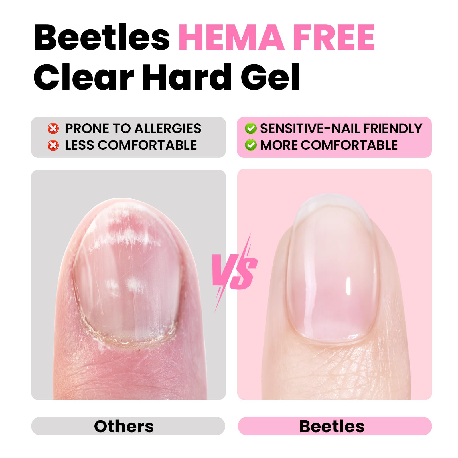 HEMA-Free Hard Gel for Nails-1.06oz 9 in 1 Jelly Pink Cured Sculpting Stengthener Gel for Nail Extension