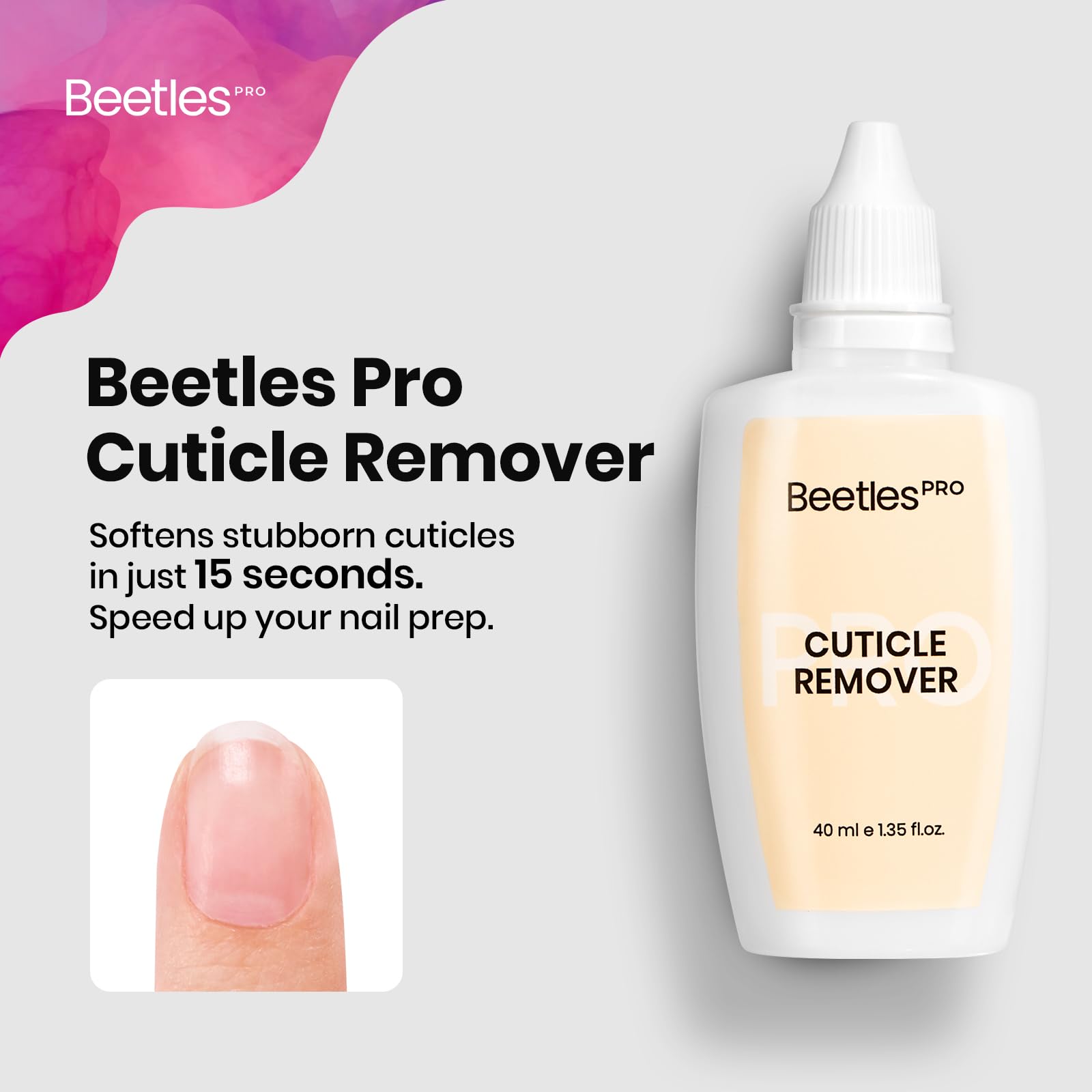 40ml Cuticle Remover PRO Fast Drying Cuticle Remover Softener Liquid