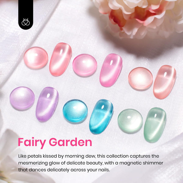 Fairy Garden  Cat Eye Spring Nails 6 Colors Gel Polish Set