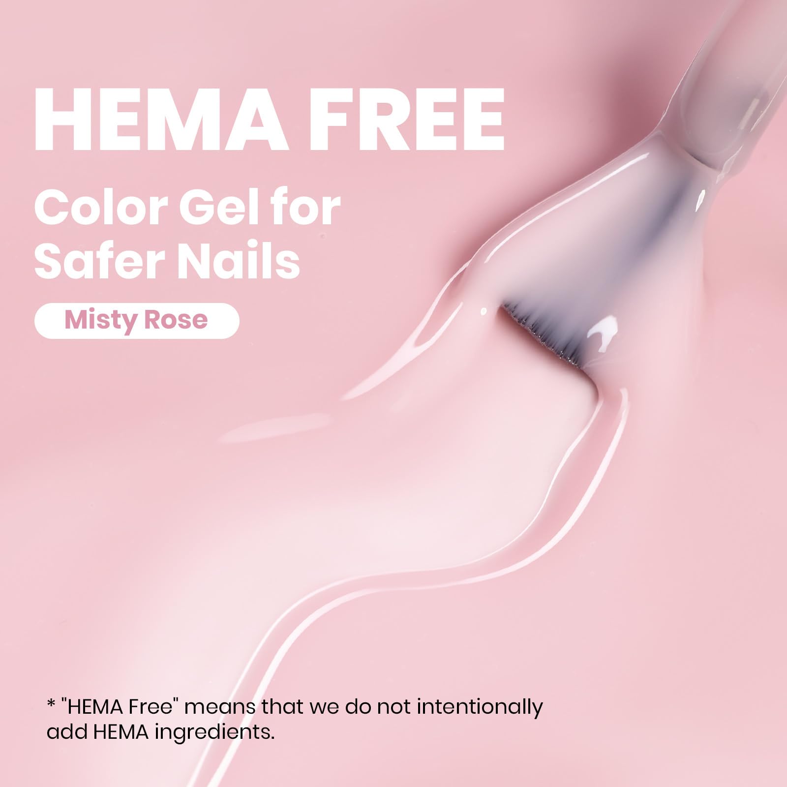 Hema - Free Misty Rose - 15ML Natural Nude Pink Gel Polish Nail Concealer Jelly Sheer
