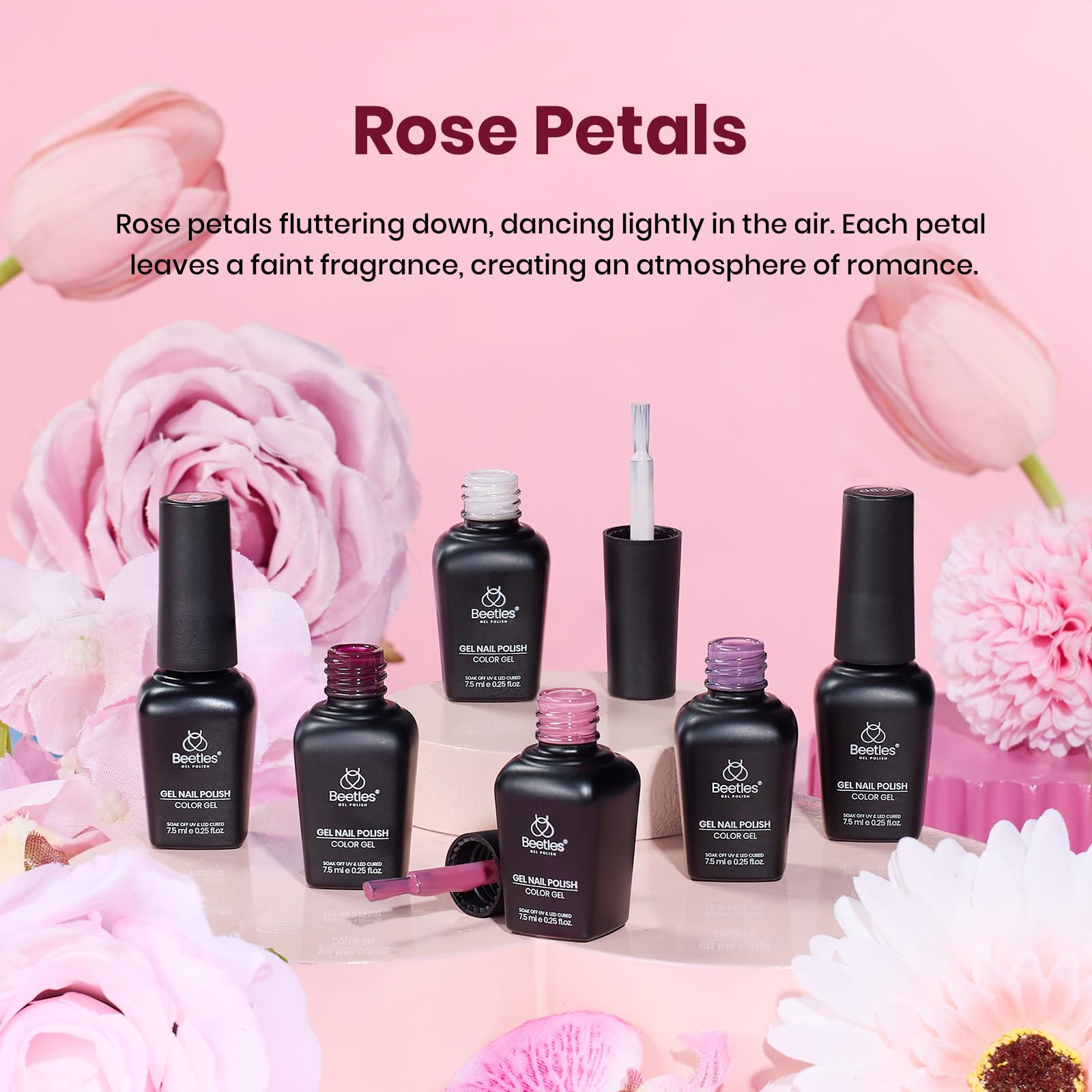 Rose Petals - 6 Colors Purple Gel Nail Polish Set