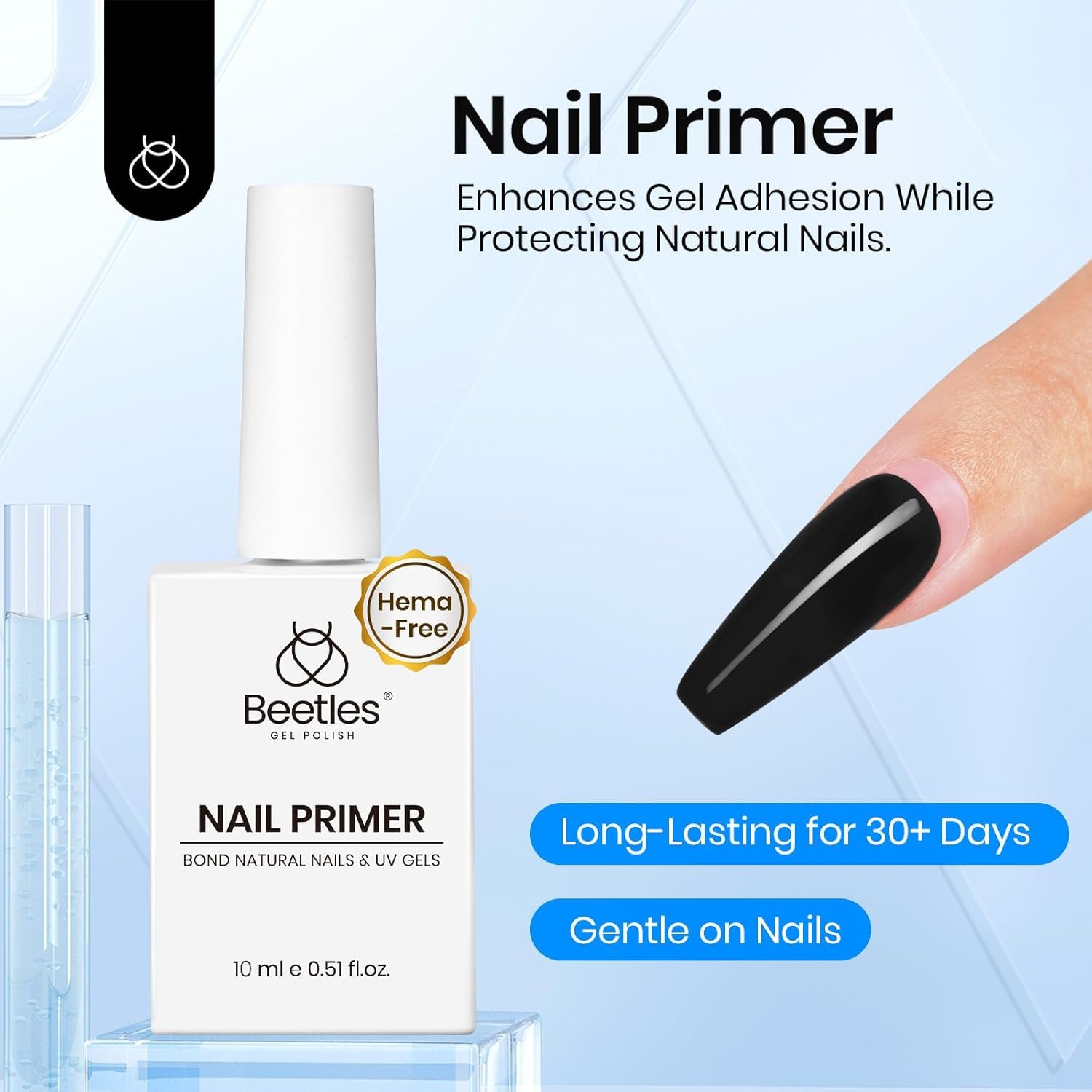 Beetles 3Pcs 15ML Gel Nail Glue Nail Dehydrator and Primer
