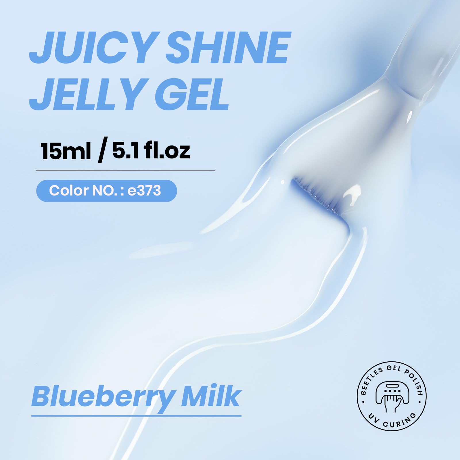 7.5ML Blueberry Milk Jelly Sheer Blue Gel Nail Polish