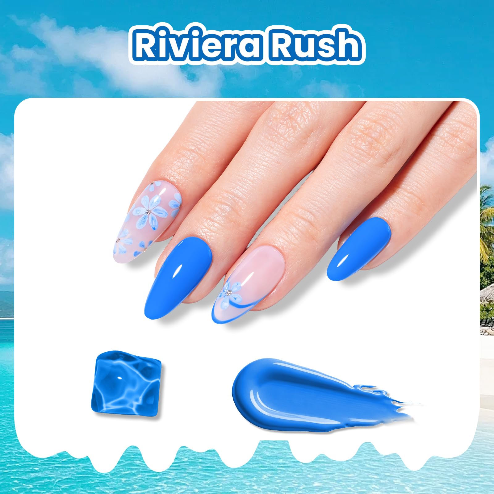 Beetles Summer Voyage - Riviera Rush Summer Neon Blue Nails 9ml