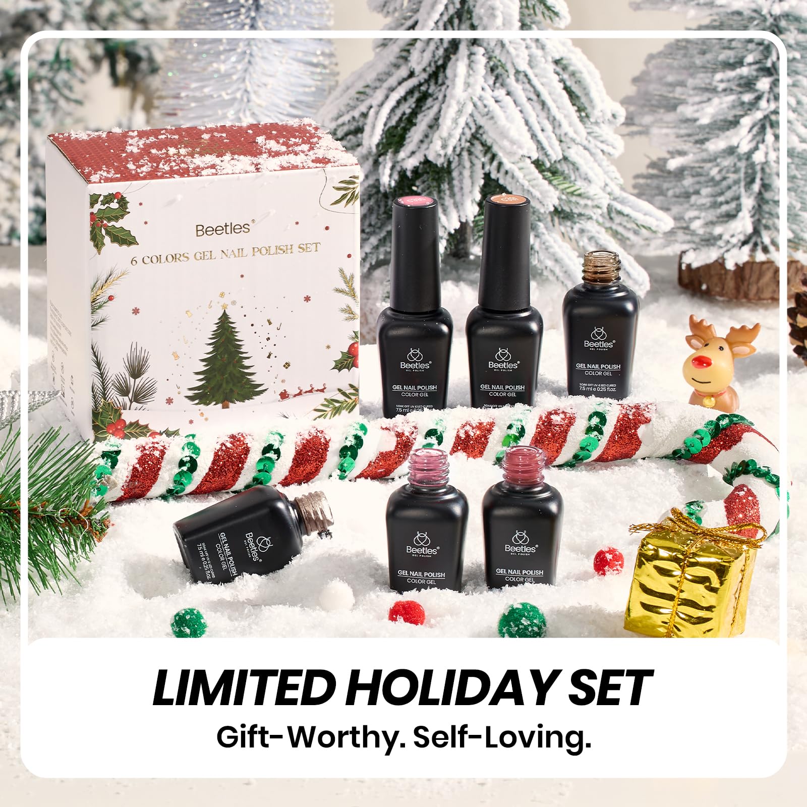 Beetles Gel Polish Rose Veil - 6 Colors Christmas Nail Kit