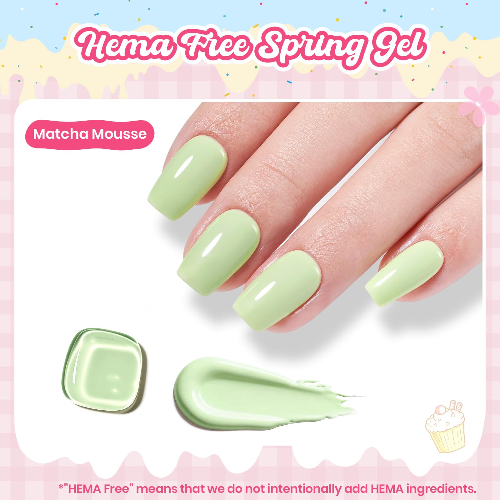 Beetles Mint Green Gel Nail Polish - Spring Nails Matcha Mousse Pastel Green Gel Polish