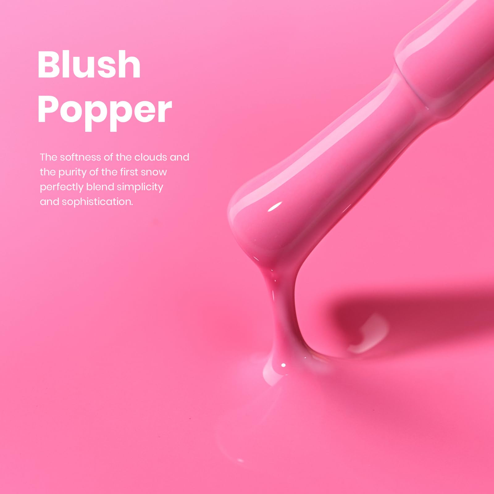 Beetles Hot Pink Gel Polish - Blush Popper 15ML/0.51Fl Oz, Hema Free Neon Pink Gel Nail Polish