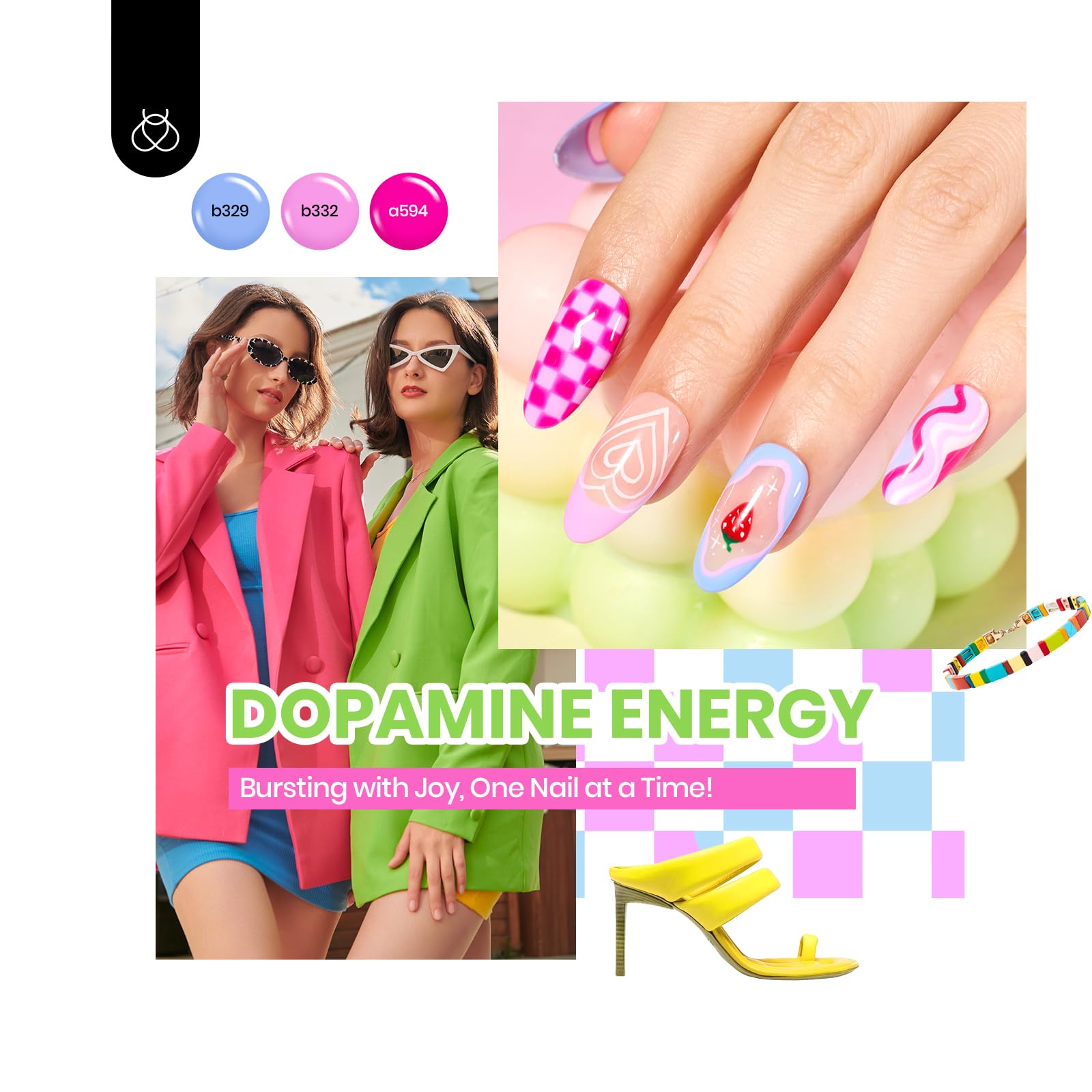 Beetles Gel Nail Polish Set | 60 PCS 60 Colors Long Wearing Neon Pastel 69pcs