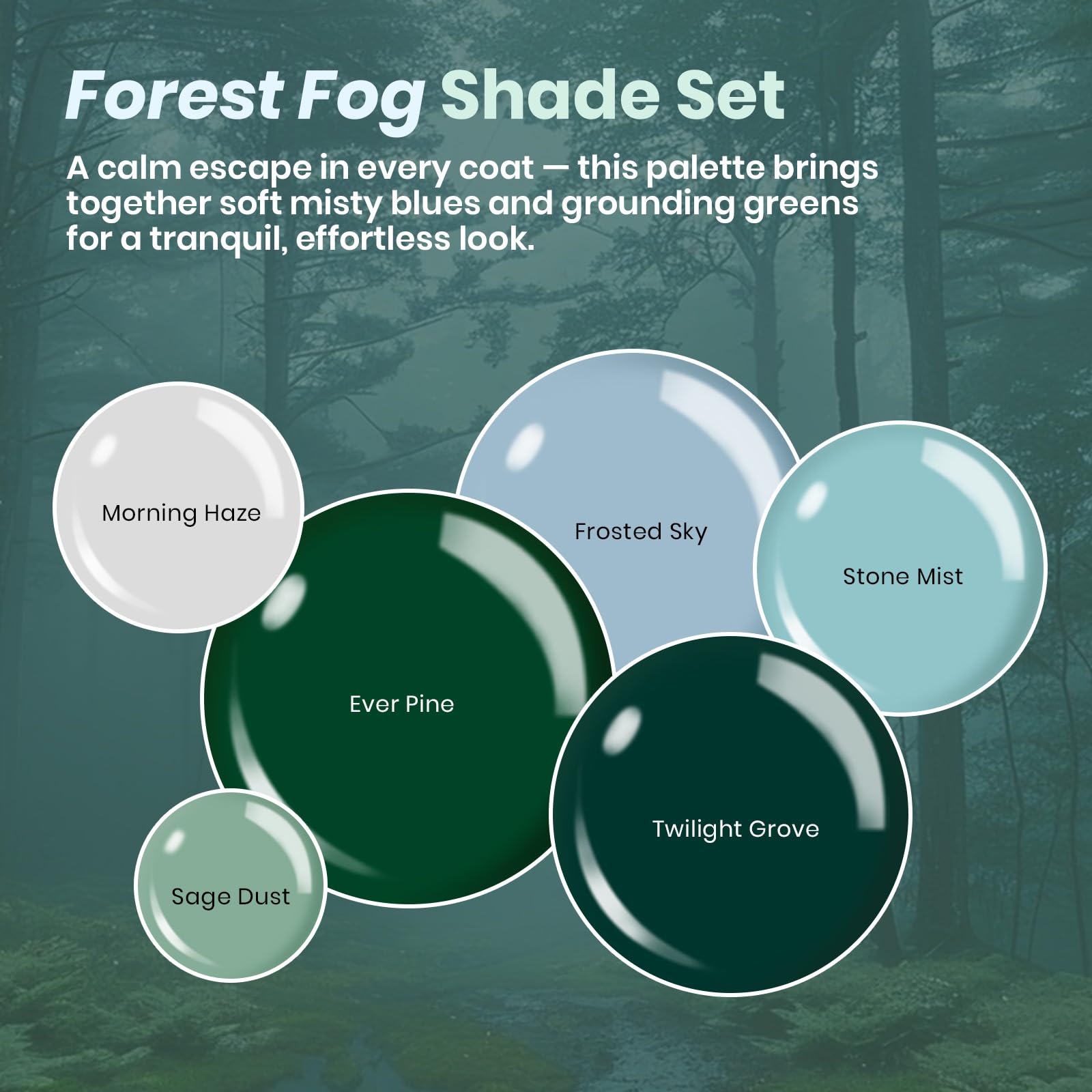 Beetles Gel Nail Polish Set - Stay Shining Forest Fog Shade Set