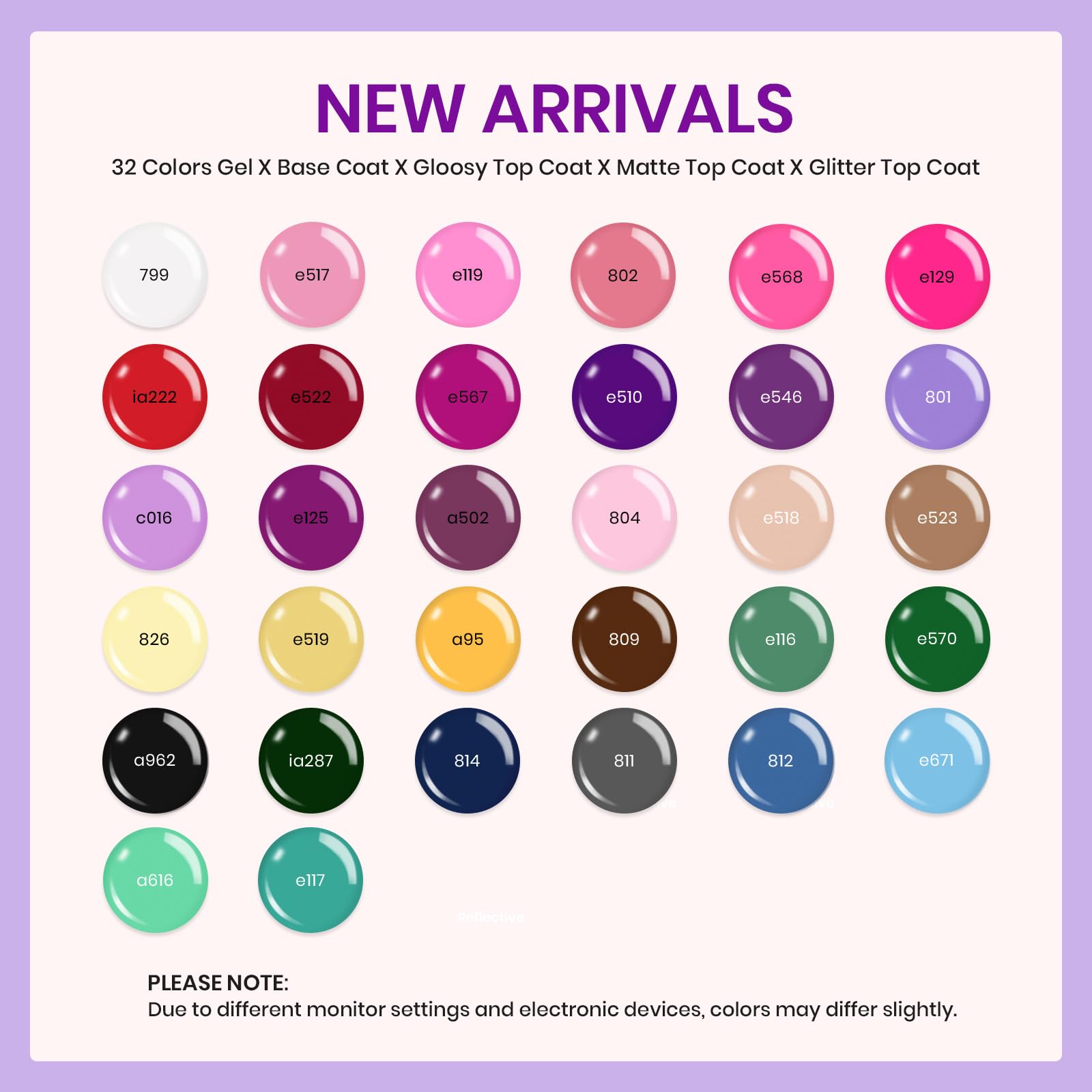 Beetles Gel Polish Winter Gel Nail Polish Set 32 Colors All Seasons Kit with Base Top Coat UV LED Needed Gifts