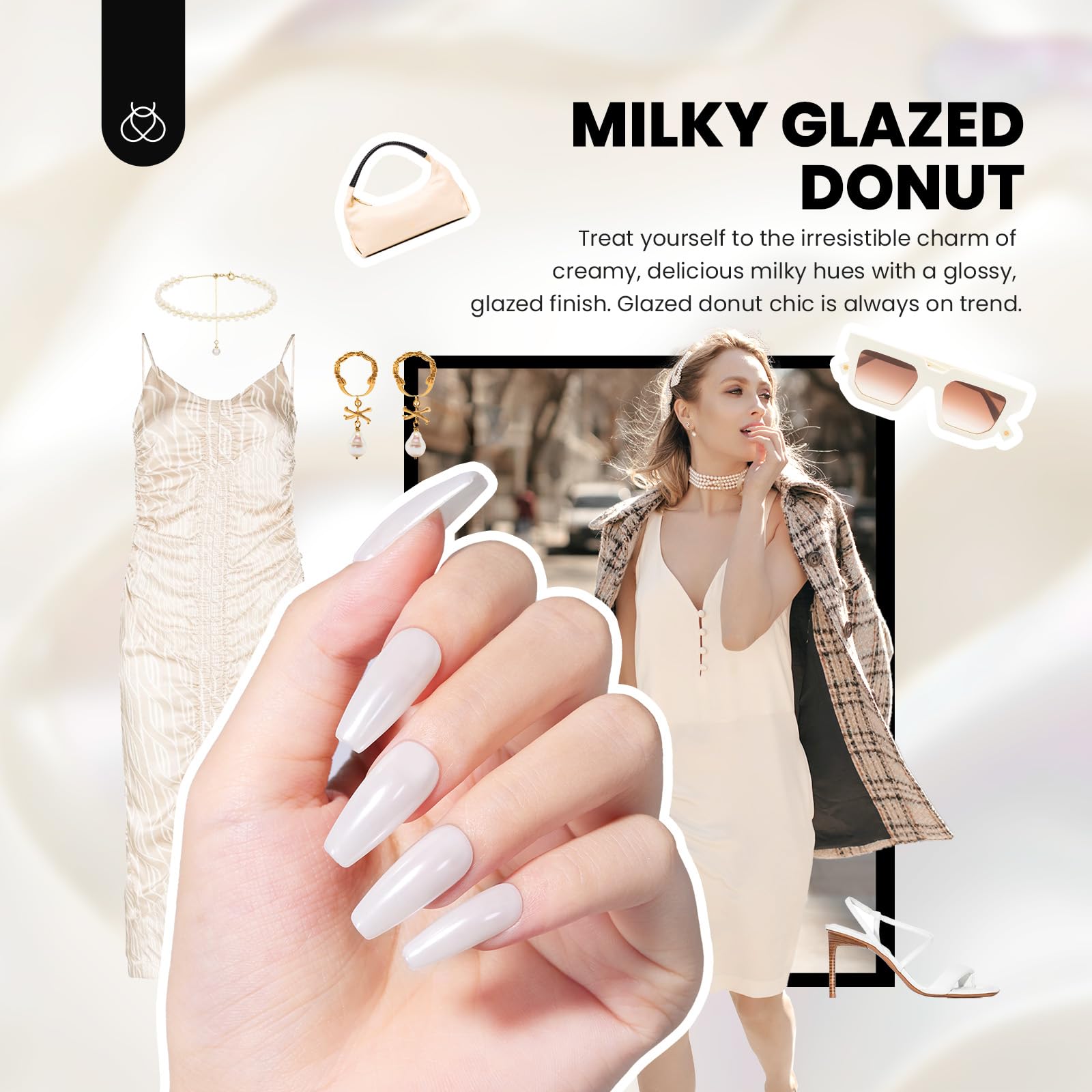 Milky White Gel Polish|7.5ml Beetles White Chrome Nail Powder Gel Polish Glitter