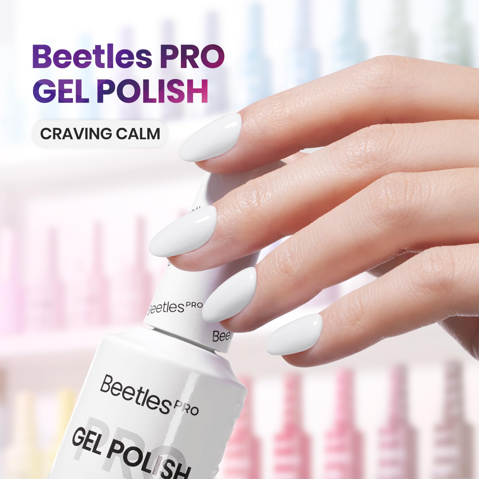 Beetles Pro White Gel Polish - Craving Calm French White Color 20ML Gel Polish