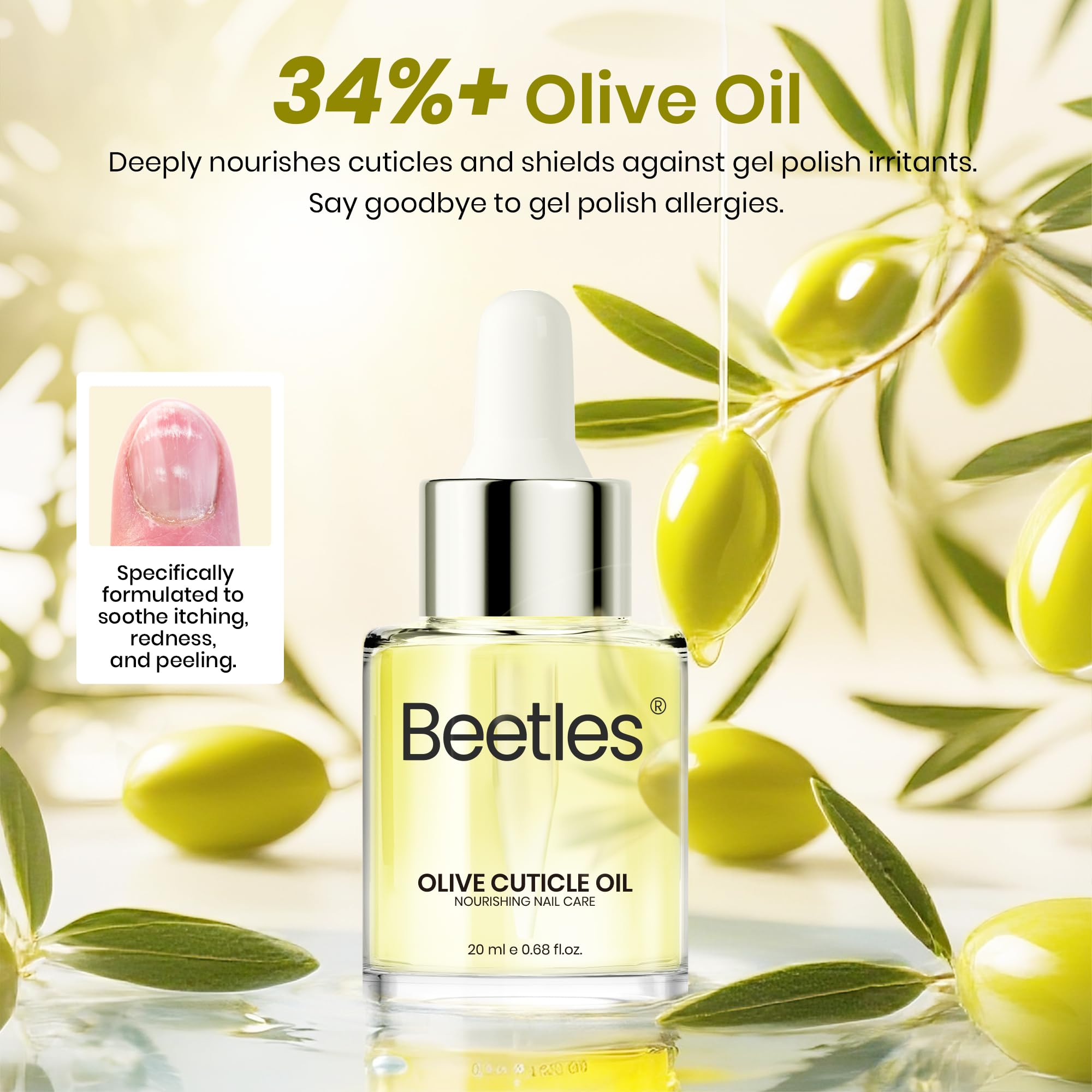 Beetles Plant-Based Formula Healthier Cuticles Cuticle Oil For Nails 20ml Nail Care