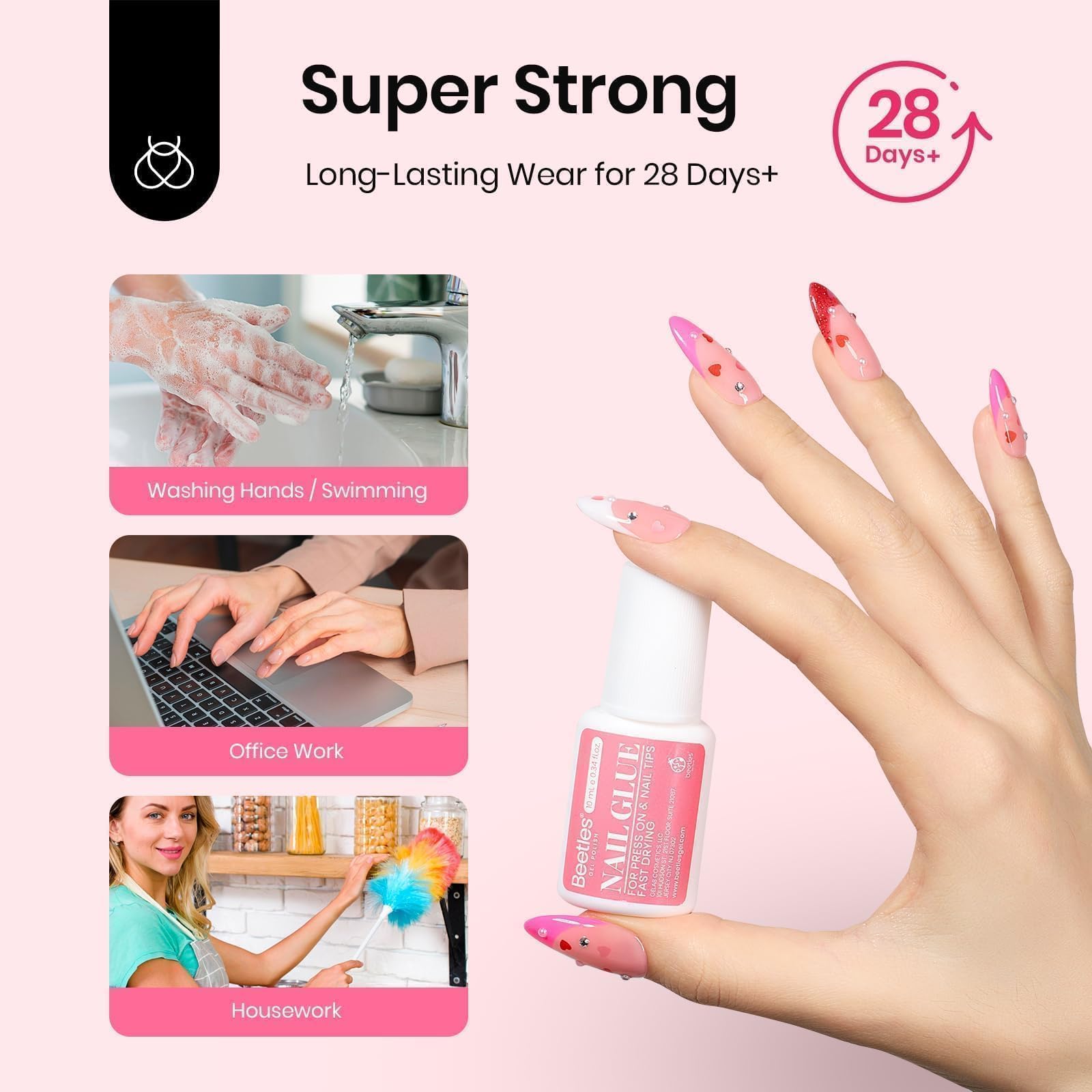 Beetles 10ML Super Strong Nail Glue for Press Ons Nail Tips