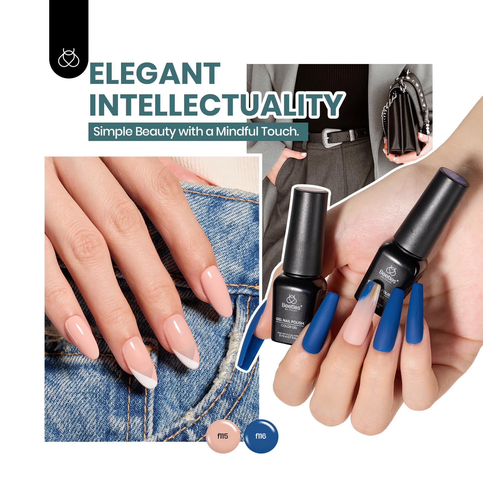 Beetles Gel Nail Polish Set | 60 PCS 60 Colors Long Wearing Neon Pastel 69pcs