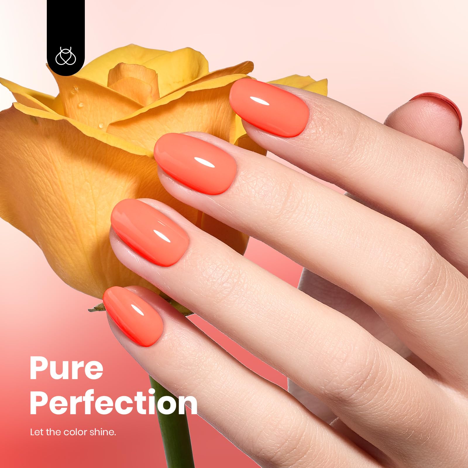 Hema-Free Gel Coral Orange Nails Gel Nail Gel Polish 15ml