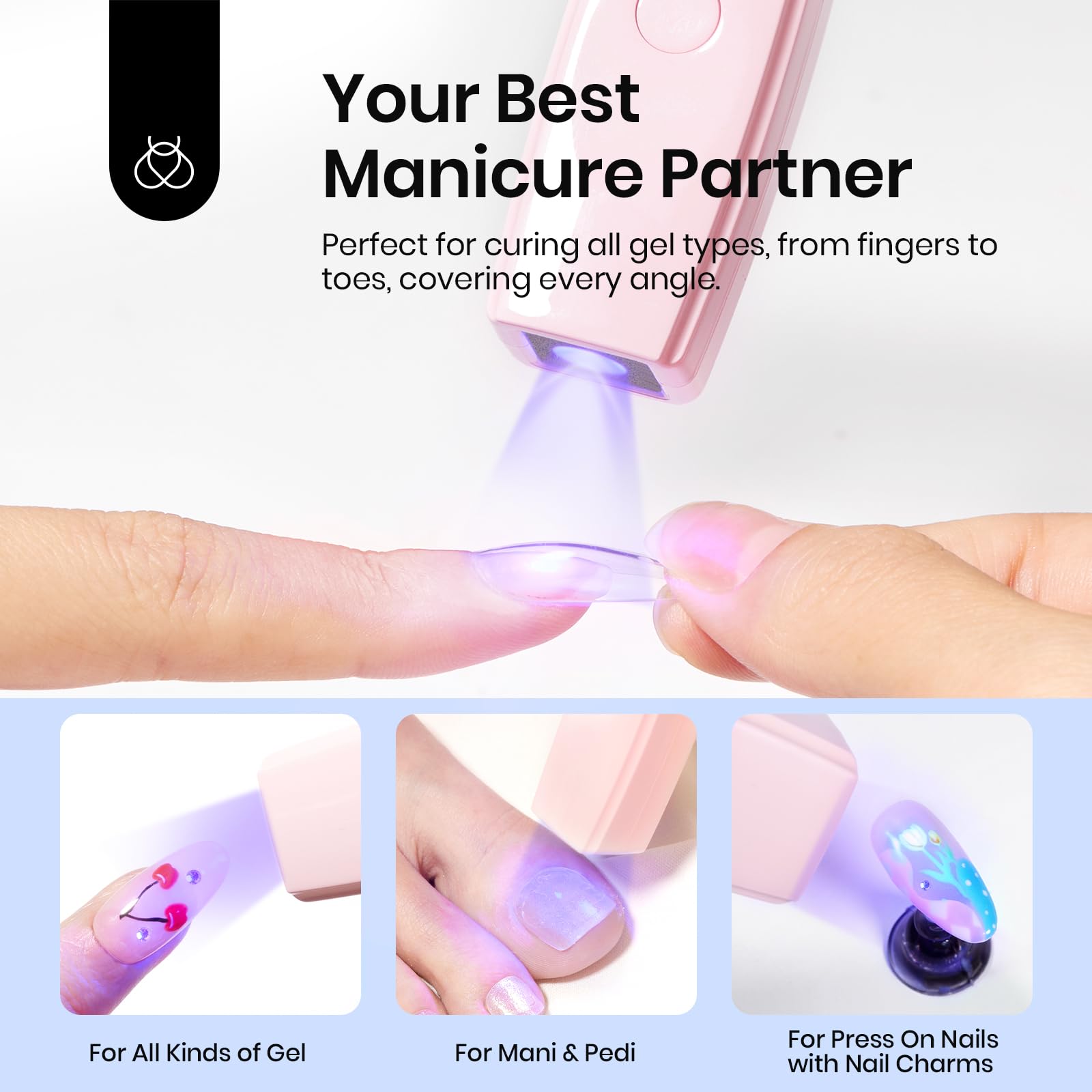 Mini UV Light for Gel Nails: Portable Handheld UV Nail – Beetles