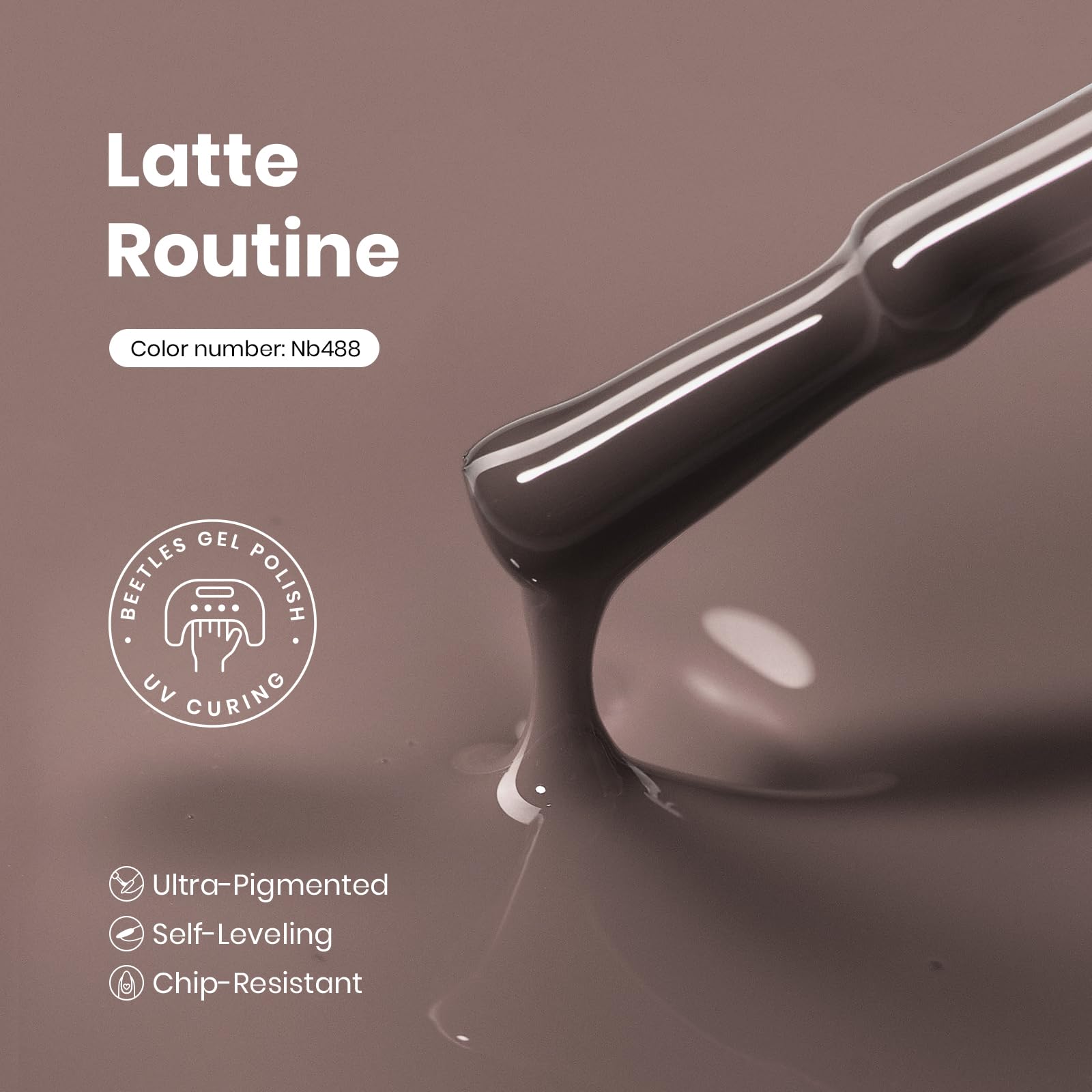 Hema - Free Latte Routine - 15ML Chocolate Brown Color Gel Nail Polish